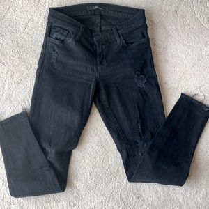 J Brand black distressed jeans